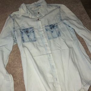Denim button down
